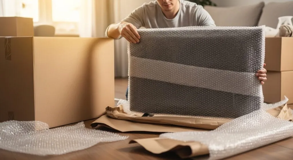 como embalar tv para mudança